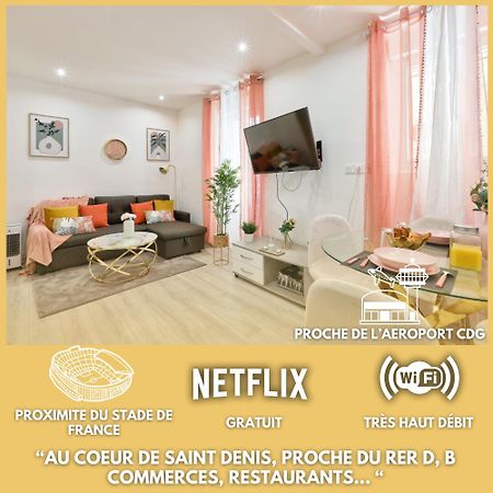 Le Nid Douillet Appartement Confortable A 5 Min Du Stade De France Et Proche De L'Aeroport Cdg แซงต์-เดอนี ภายนอก รูปภาพ